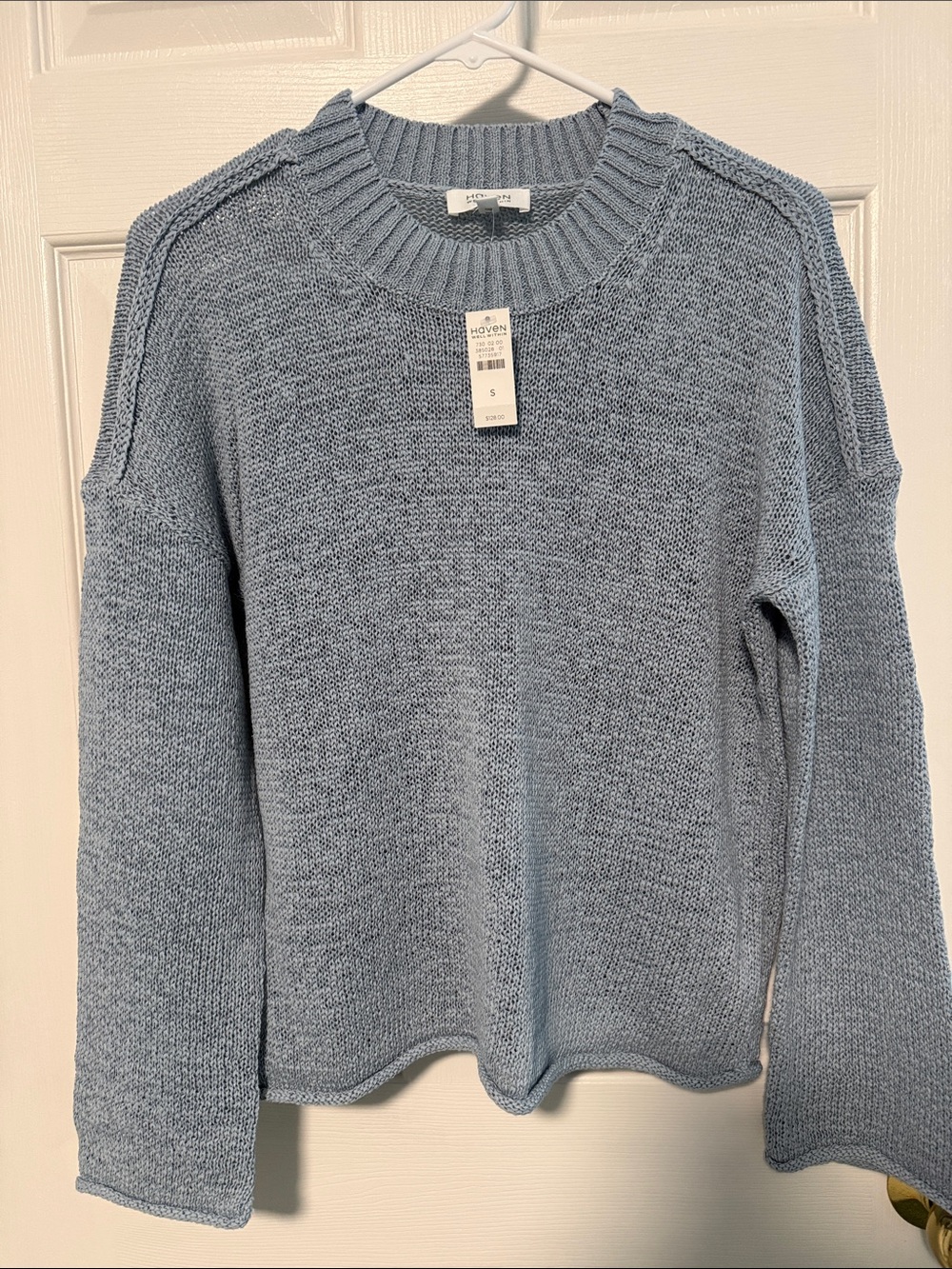 Haven Well Within Dusty Blue Crewneck Pullover Sweater